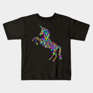 Jumping and colorful Unicorn Kids T-Shirt
